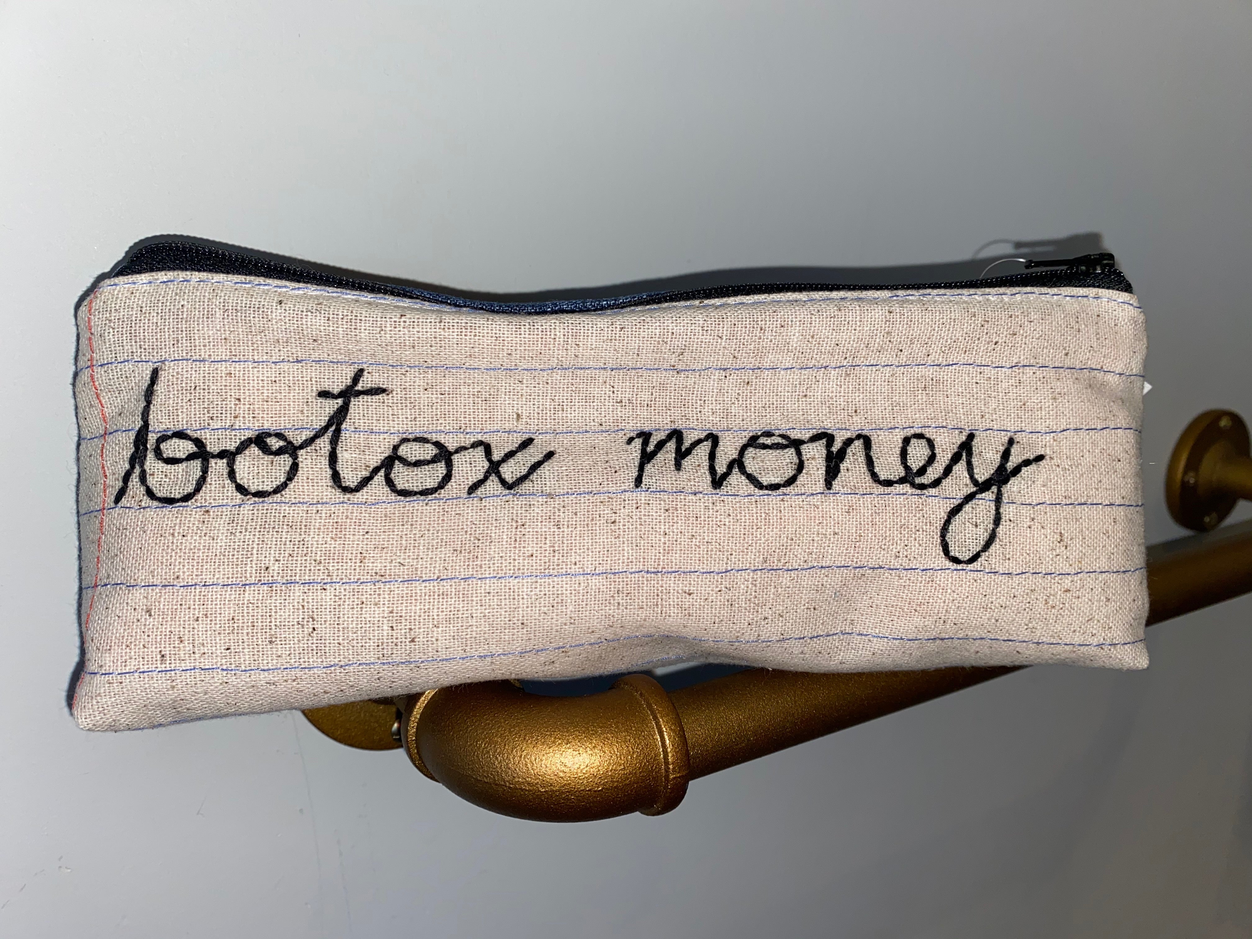 Botox Money Zipper Bag